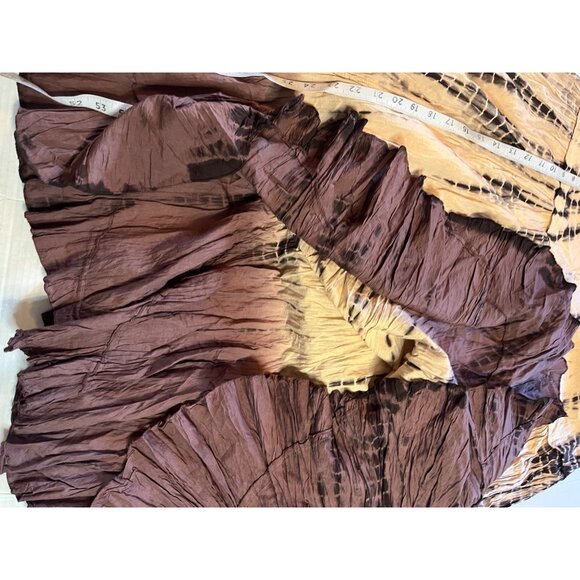 Vintage NWT dead stock Boho Cotton Tie-Dye Maxi Skirt Sz 16 crinkle cotton - Picture 8 of 11